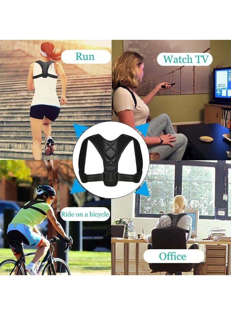 Adjustable posture corrector for men and women, providing upper shoulder and back support, clavicle alignment, and spinal support. Comfortable and breathable. - Image 5